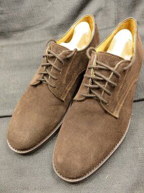 Orvis 34474 Dark Brown Suede Oxford Dress Shoes Men Size 10.5